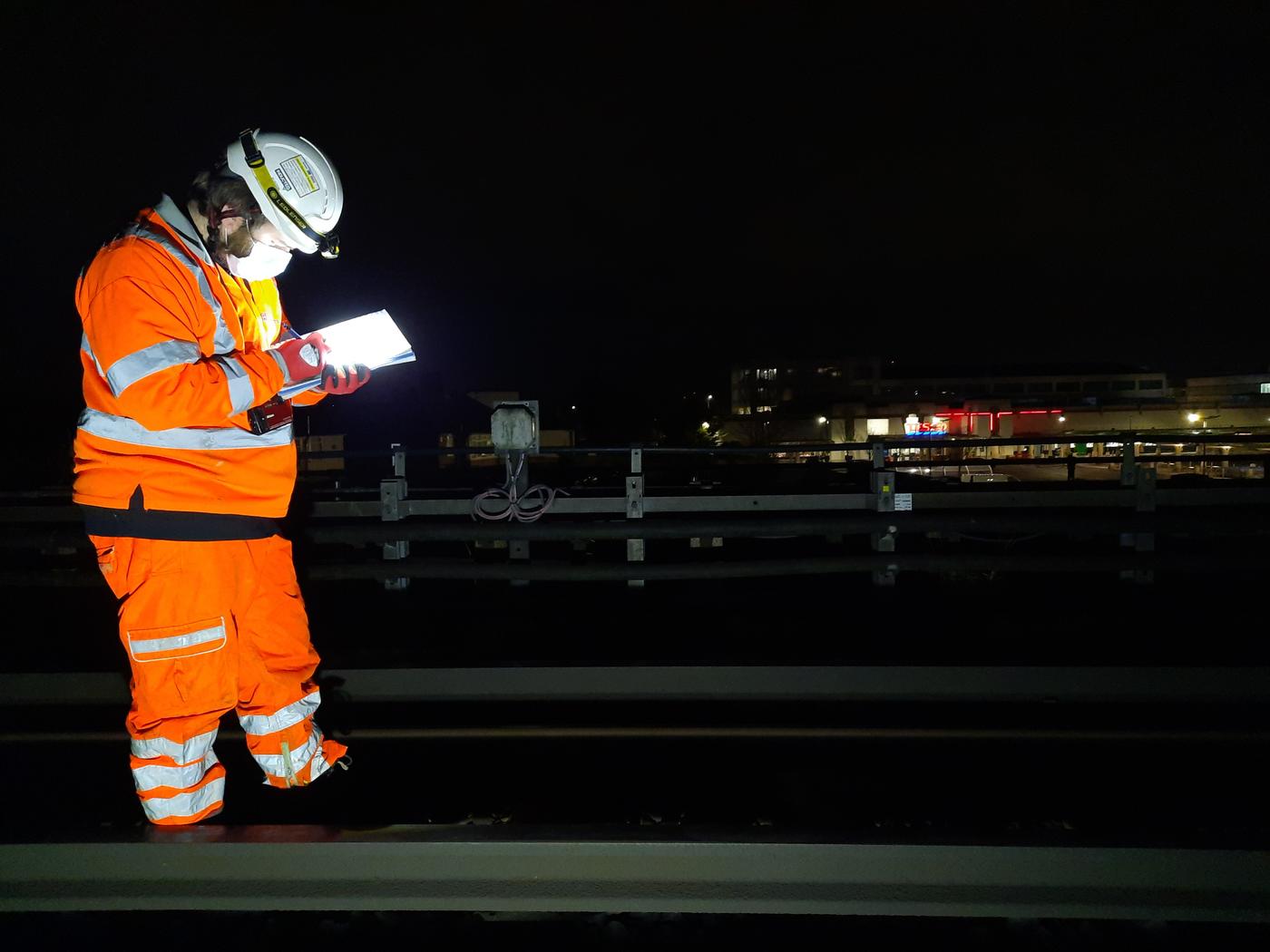 GEO Engineers making notes for a Track Condition survey