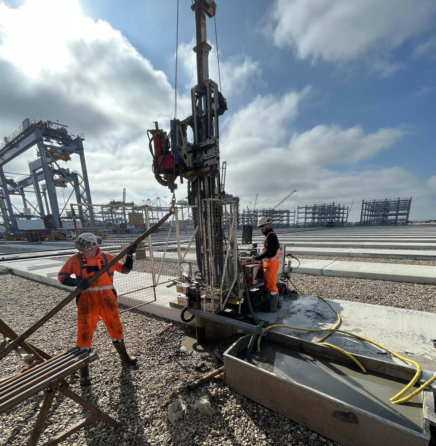 London Gateway Geotechnical Monitoring Drilling