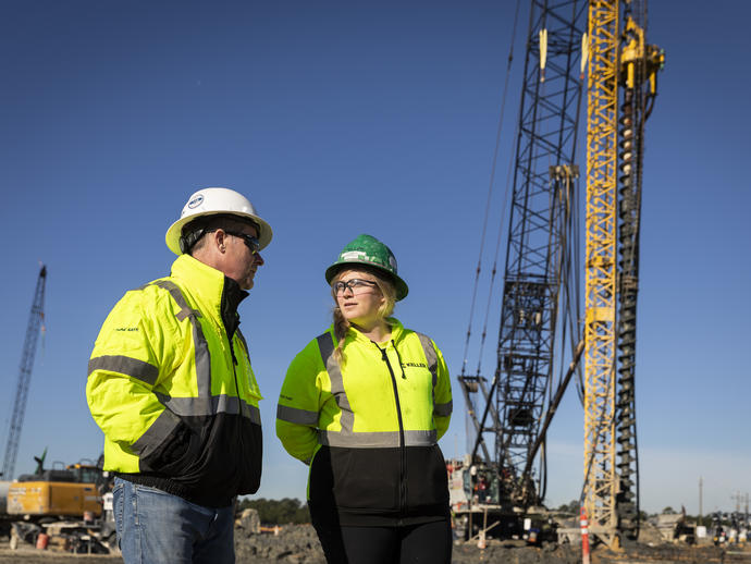 Two engineers on site